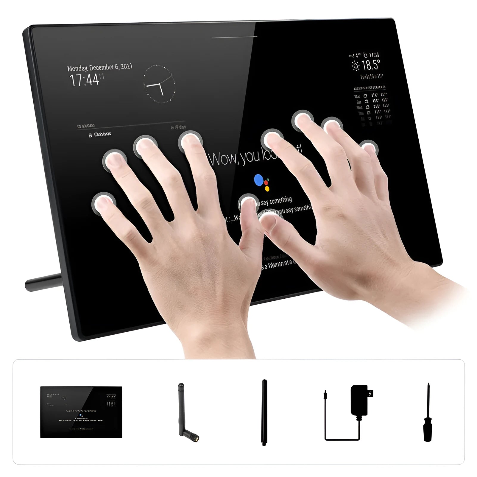 13.3 inch integrated computer touch display with voice assistant and CM4 main control board