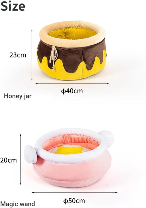 Honey pot magic shape cat sofa bed with removable pad in pink colour