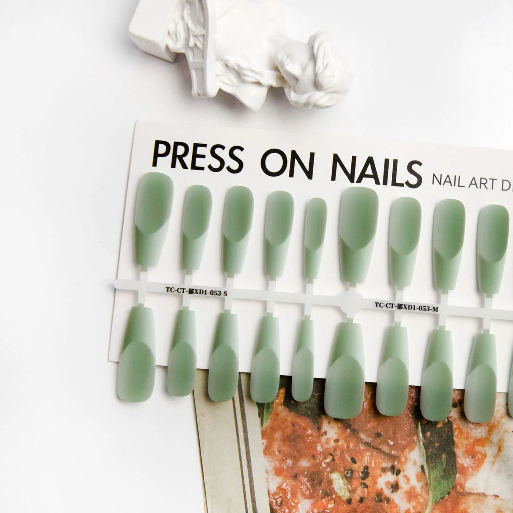 40PCS space French manicure nail stickers in retro Chinese style with ultra-thin seamless finish