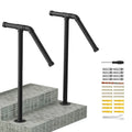 Black metal ladder support with American minimalist design for household and workplace height access