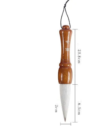 Large traditional Chinese calligraphy brush with wolf and sheep hair bristles and big bucket handle