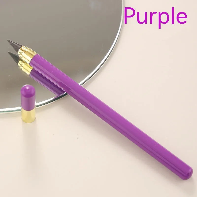 Transparent acrylic pencil with alloy tip and HB refill in multiple colours