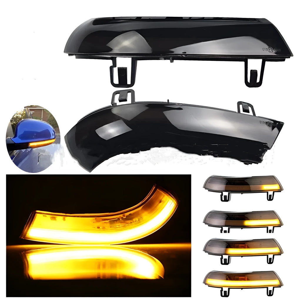 L-V-01 model running water turn signal light for Volkswagen Golf MK5, made from black ABS plastic.
