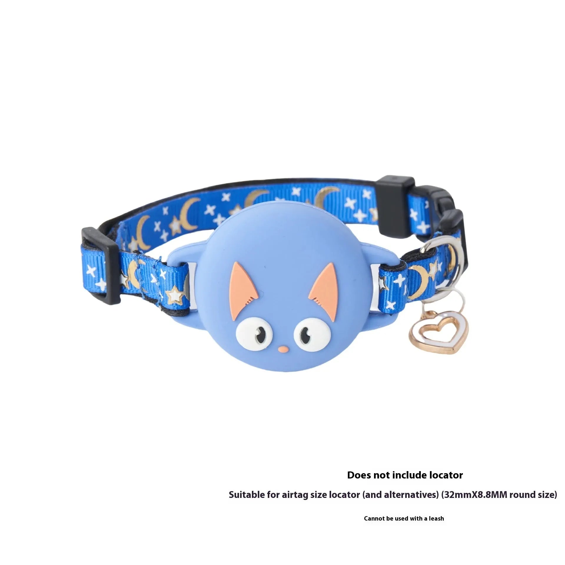 Apple AirTag protective case for cat collars in pink, blue, light green or black colours with adjustable sizing