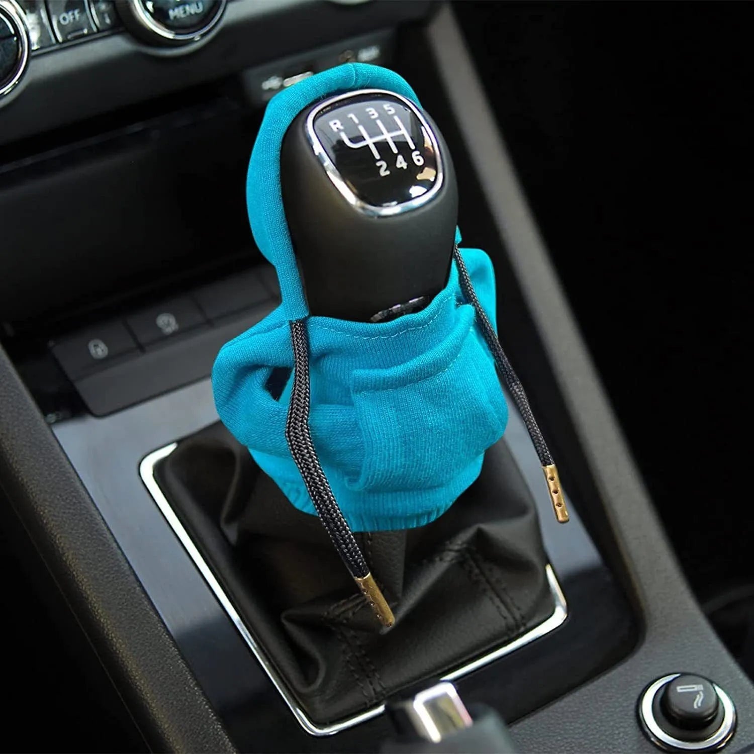 Cloth gear shift knob cover in multiple colours for car interior protection