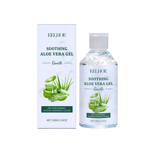 100g tube of clear aloe vera gel for face and skin hydration