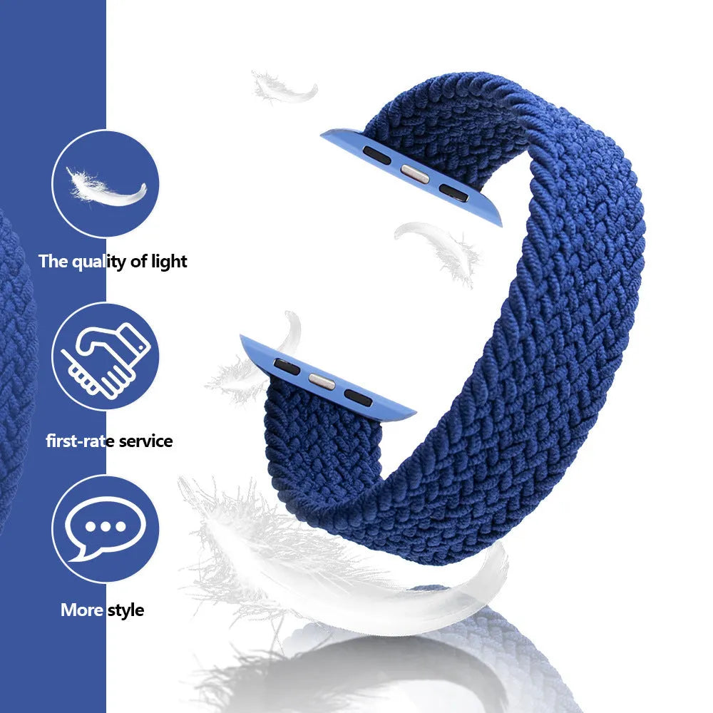 Universal woven Apple Watch strap in multiple colours with elastic design for sports use