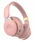 Foldable wireless Bluetooth headset in black, white, green, blue, or pink colour options