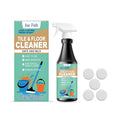 Floor cleaner kit with 237ml spray bottle and concentrated cleaning tablets with lemon scent