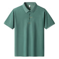 Men's loose-fit casual cotton T-shirt with a letter pattern, shown in one of six available colours.