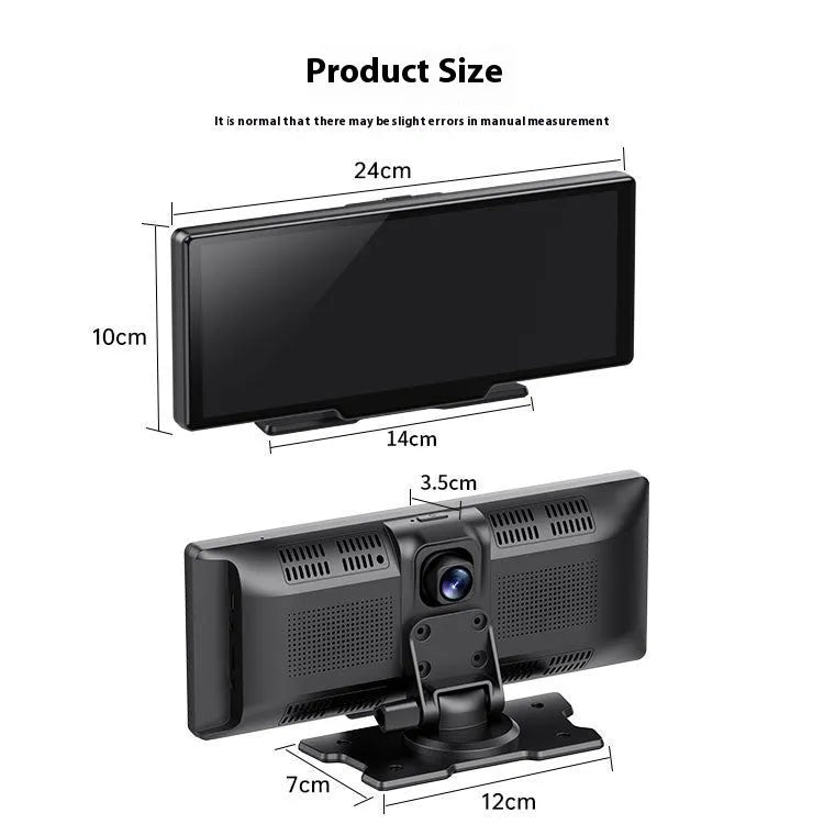 10-inch car touchscreen with Apple CarPlay, driving recorder and reversing camera display