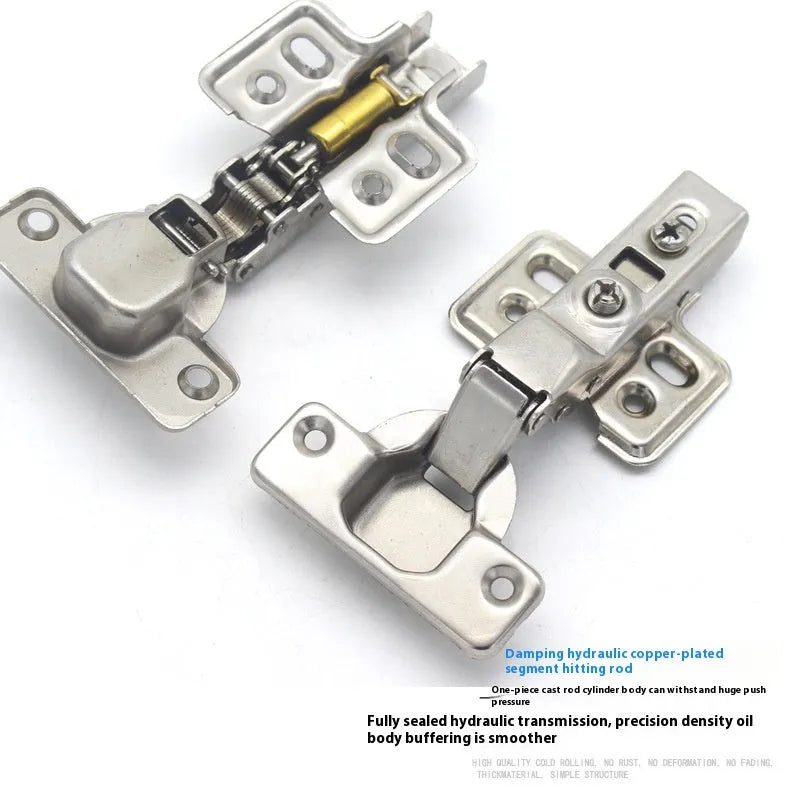 761 hydraulic damping cabinet hinge with nickel plating finish, cold rolled steel construction