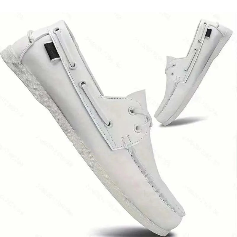 Men's British style casual shoes with artificial PU upper in black colour option
