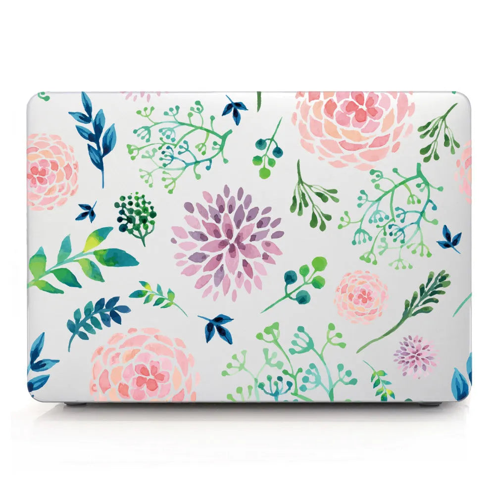 Hard plastic protective shell with floral pattern for MacBook Air 11 or MacBook Pro 12 Retina laptops