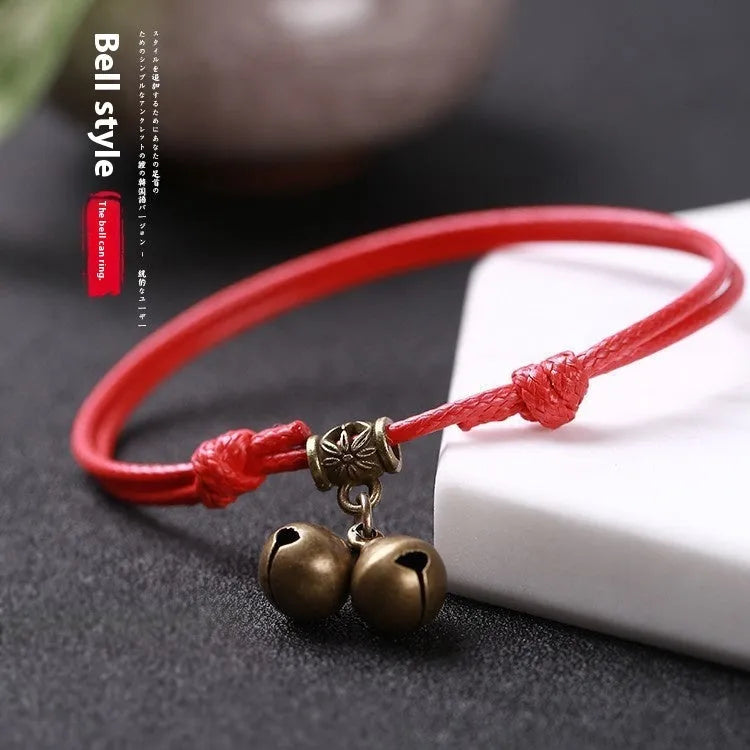 Nylon rope dog collar with brass bell in black, red or coffee colours, adjustable 8-17cm size