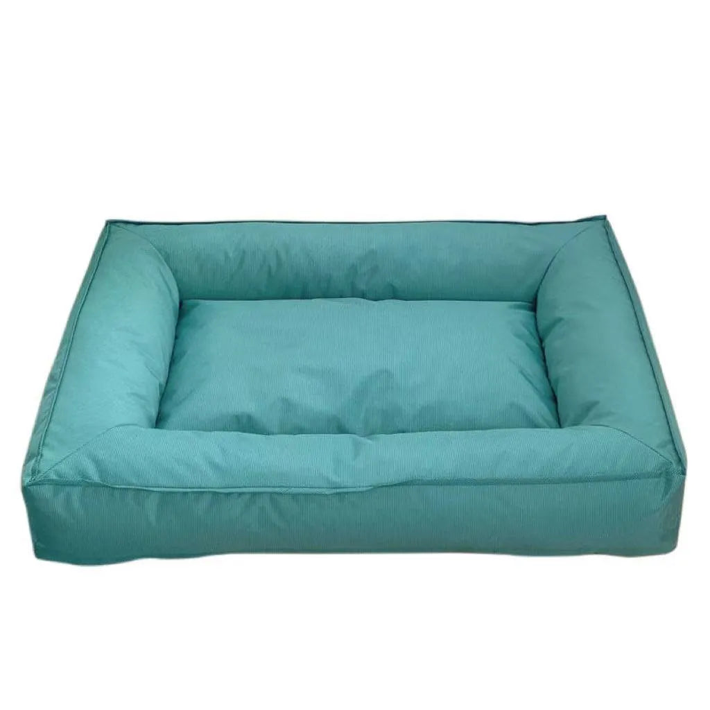Orthopedic dog bed with full surround support, waterproof Oxford cloth, in blue, available in multiple sizes