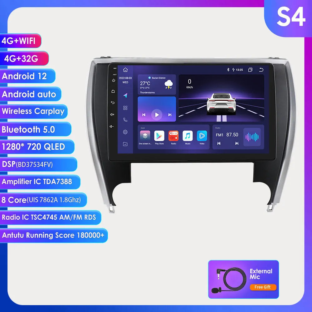 10-inch car navigator MP5 all-in-one unit for Toyota Camry dashboard installation