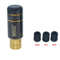 Roasted blue aluminium alloy car gear shift head with stainless steel finish