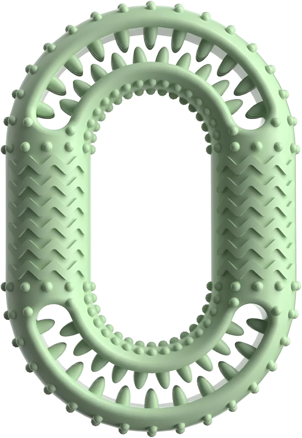 Blue O-ring shaped dog chew toy for aggressive chewers and teeth cleaning