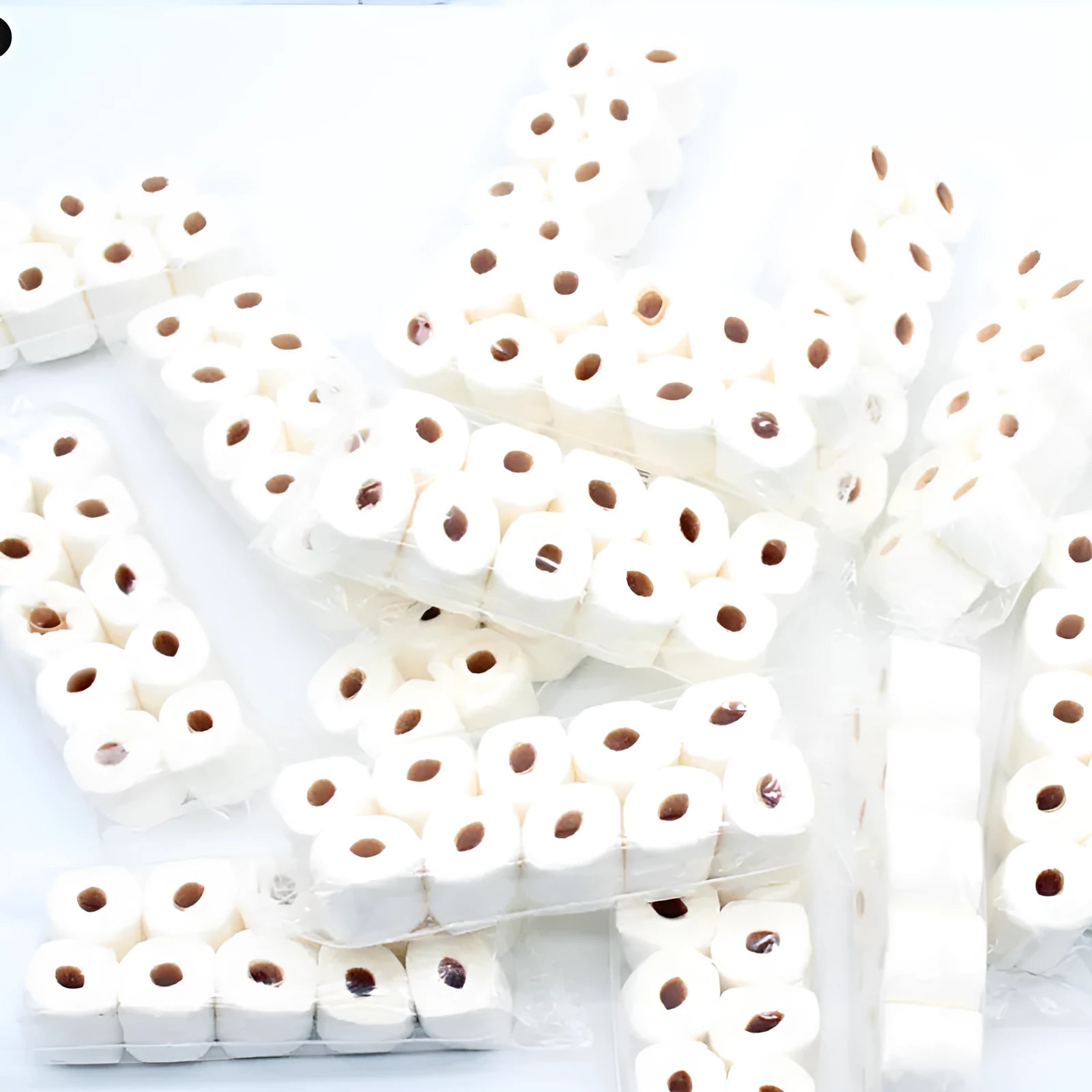 Simulated brown paper tissue roll model measuring 30x15x80mm for doll house bathroom accessories