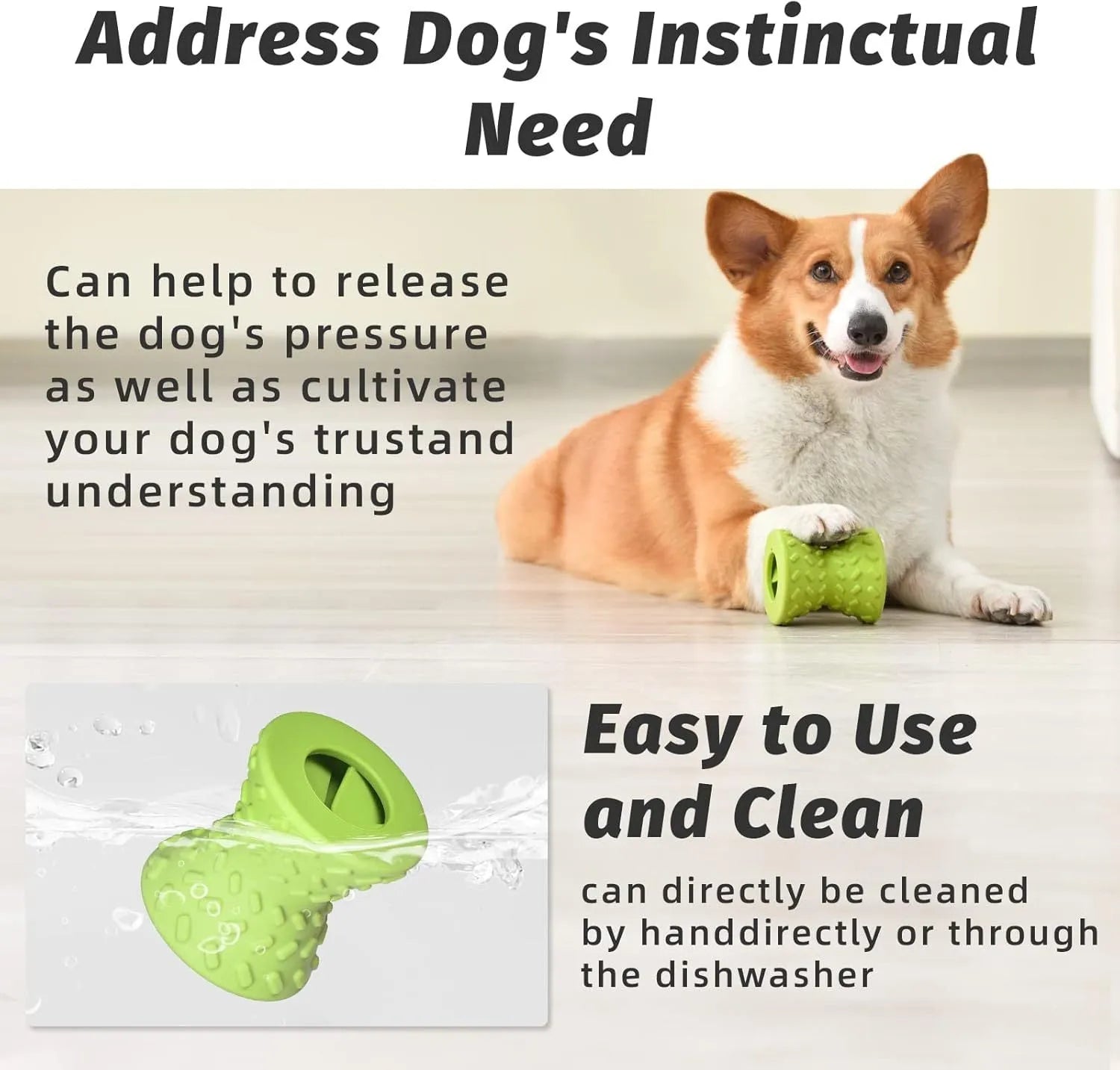 Natural rubber treat dispensing dog toy for aggressive chewers in blue green purple colours