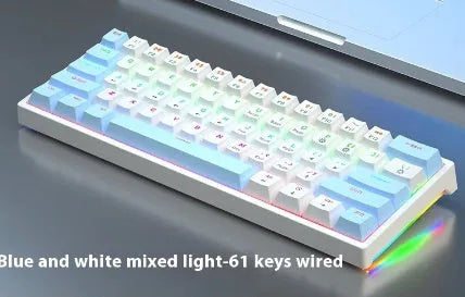 61-key compact mechanical keyboard with hot-swappable Gateron switches and wired USB connection