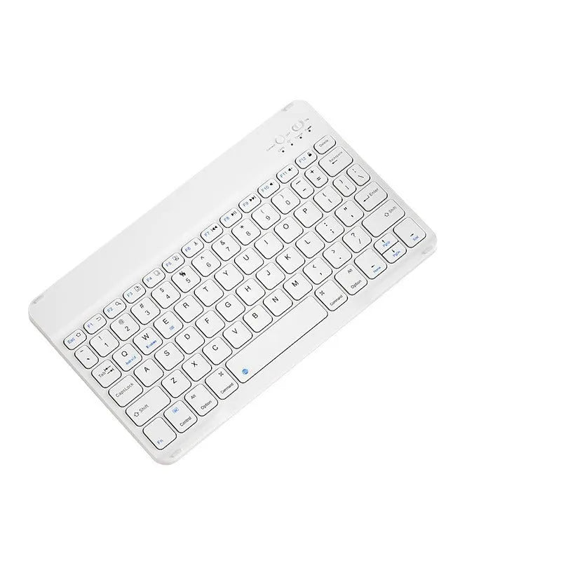 Bluetooth keyboard and rechargeable mouse set in elegant white, green, or pink for tablet and PC use