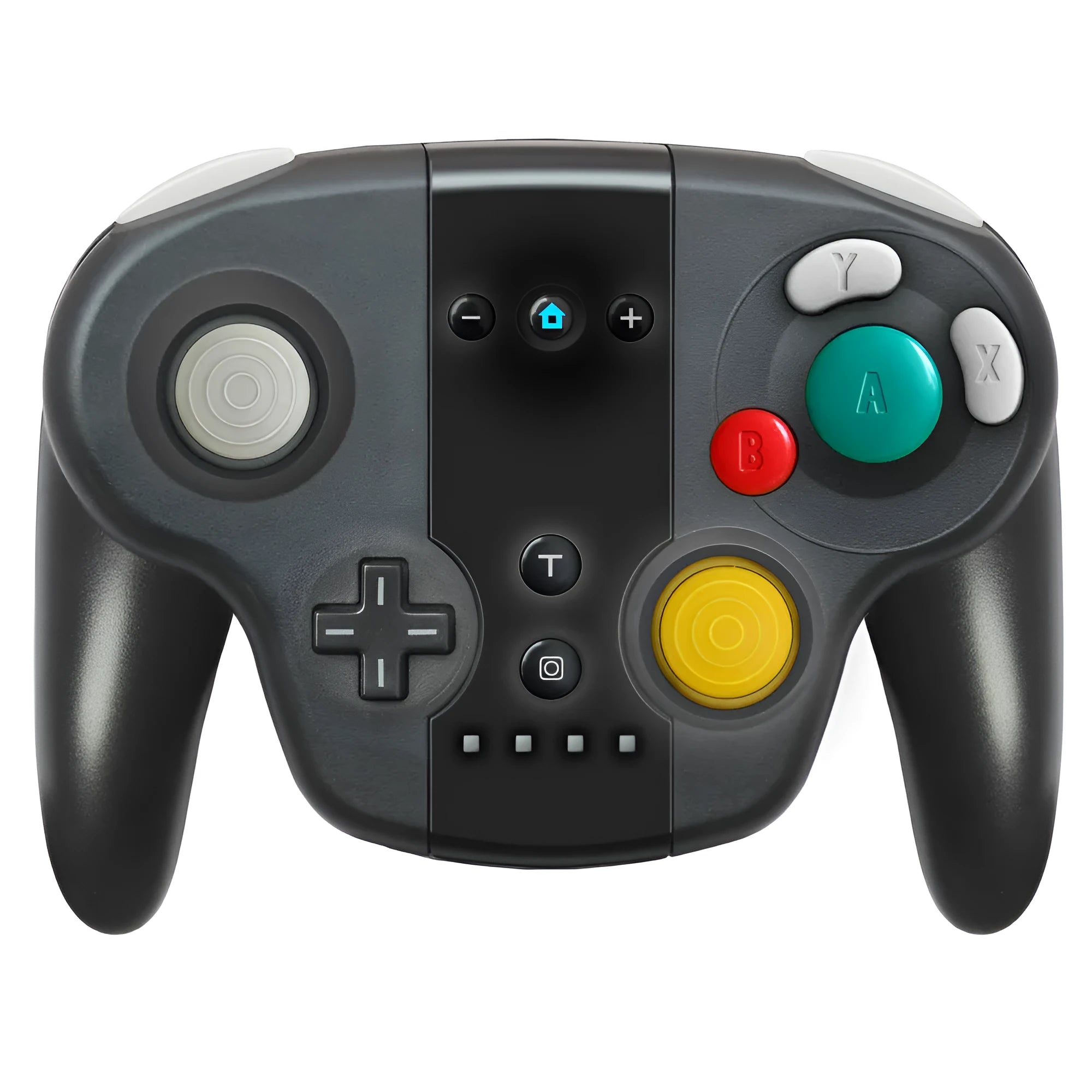 Black wireless gamepad controller with NFC function for Nintendo Switch and PC gaming