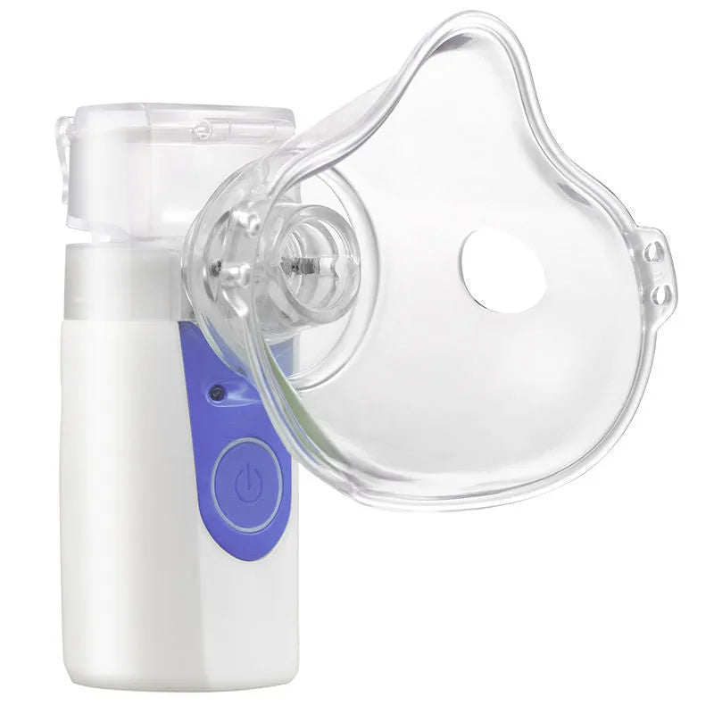 Columnar plastic USB handheld nebuliser with single fog outlet for household drug atomisation