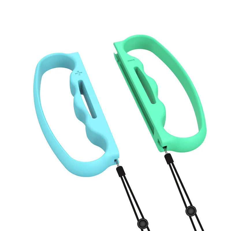 Nintendo Switch Joy-Con Boxing game grips with hand rope in black, blue red, blue green colours