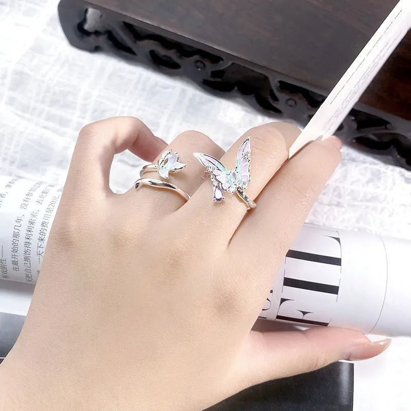 Copper insect fashion ring with adjustable opening and dripping oil colour finish.