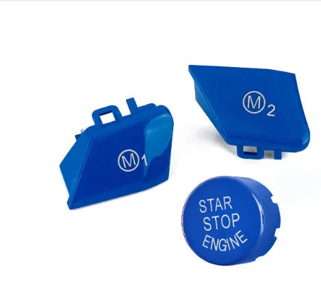 BMW steering wheel M1 M2 mode buttons in red and blue ABS plastic for F30 and F34 models