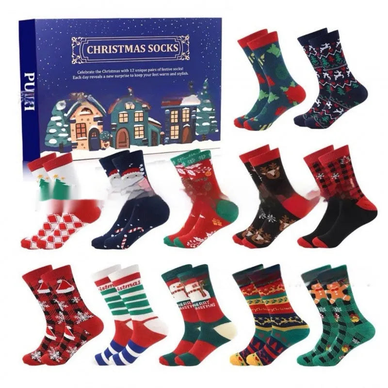 Christmas socks blind box resin decorations in various colour options for holiday displays