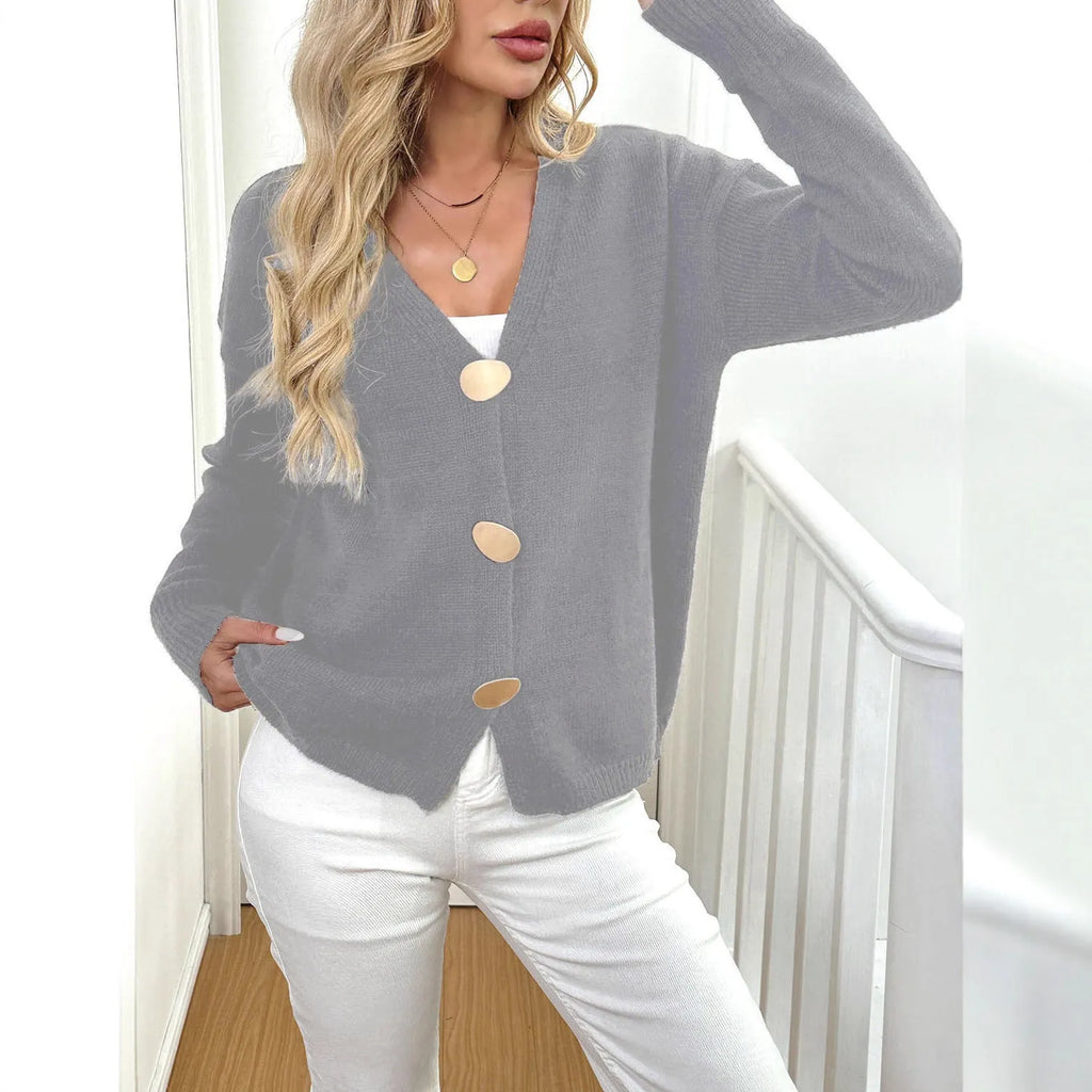 Women's irregular street hipster sweater coat in deer plush fabric with long princess sleeves available in black and grey