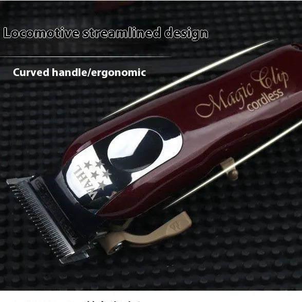 Hair cutting set with charging clippers and stainless steel cutter head including EU UK US plug adapters