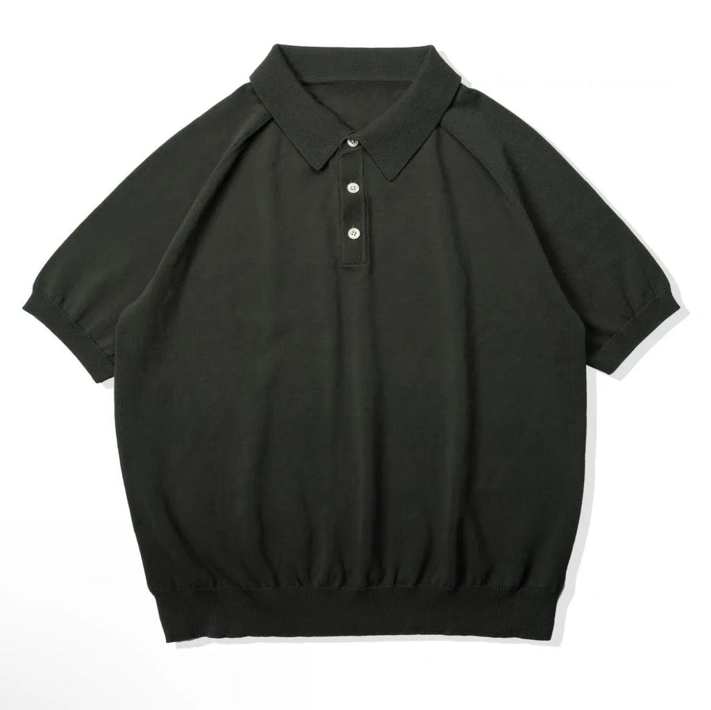 Retro slim fit cotton short-sleeved T-shirt in dark brown colour for summer leisure wear