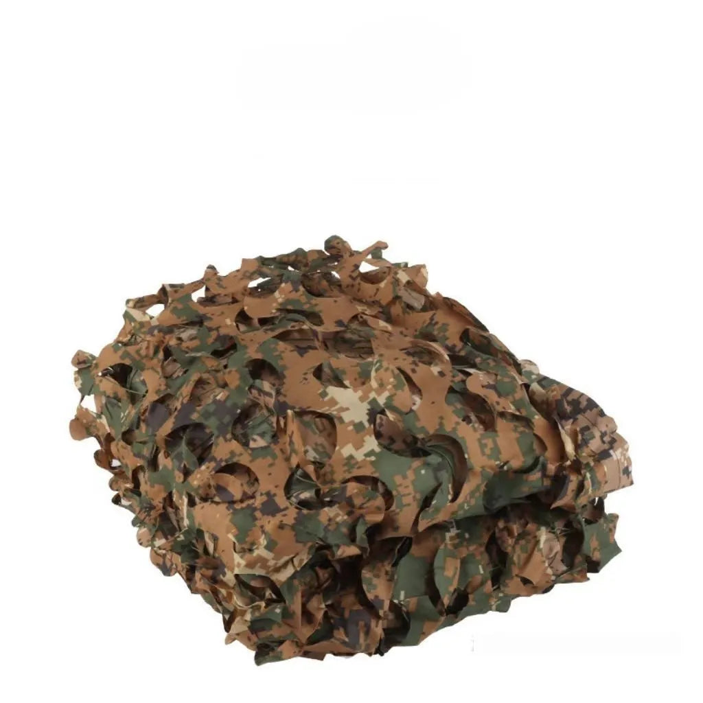 Multi-pattern camouflage cover net for outdoor concealment with UV and infrared protection
