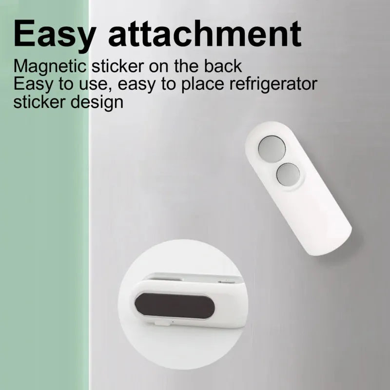 Handheld bag heat sealer in white and blue with USB charging port and cutter blade