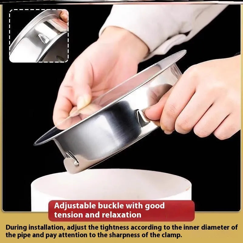 Stainless steel floor drain deodorant seal cover with modern design for waste pipe odour prevention