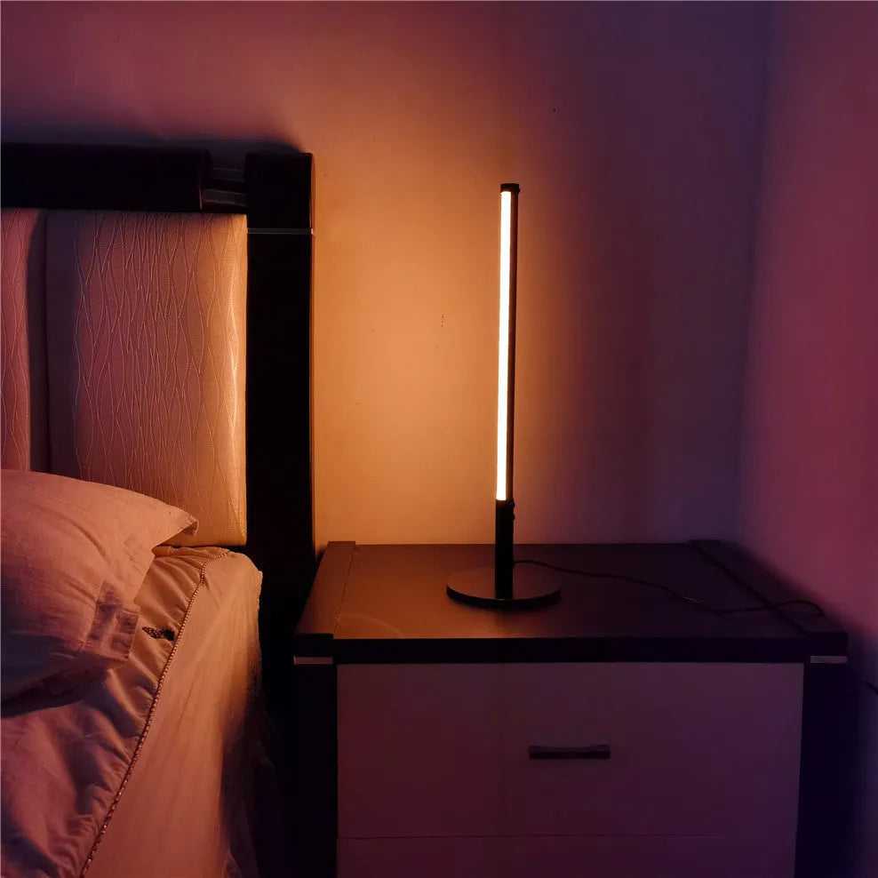 Black retro LED decorative atmosphere lamp with aluminium alloy body, 48.5cm tall with 14cm diameter