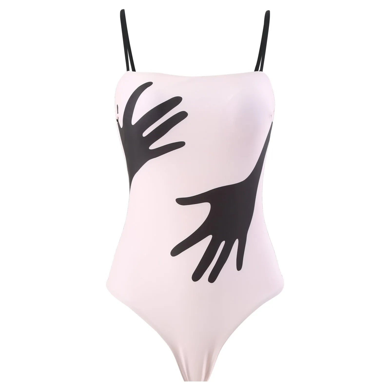 Women's one-piece style bikini two-piece swimsuit set with a white tulle skirt.
