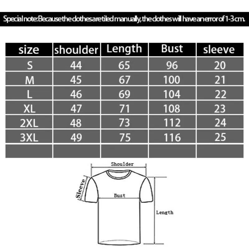 Men's black T-shirt with 3D printed cartoon design, round neck, short sleeves, loose fit