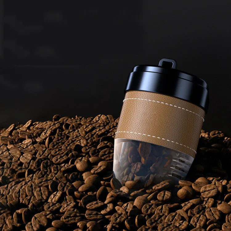 Plastic coffee cup shaped solid car air freshener with coffee beans fragrance in choice of colours