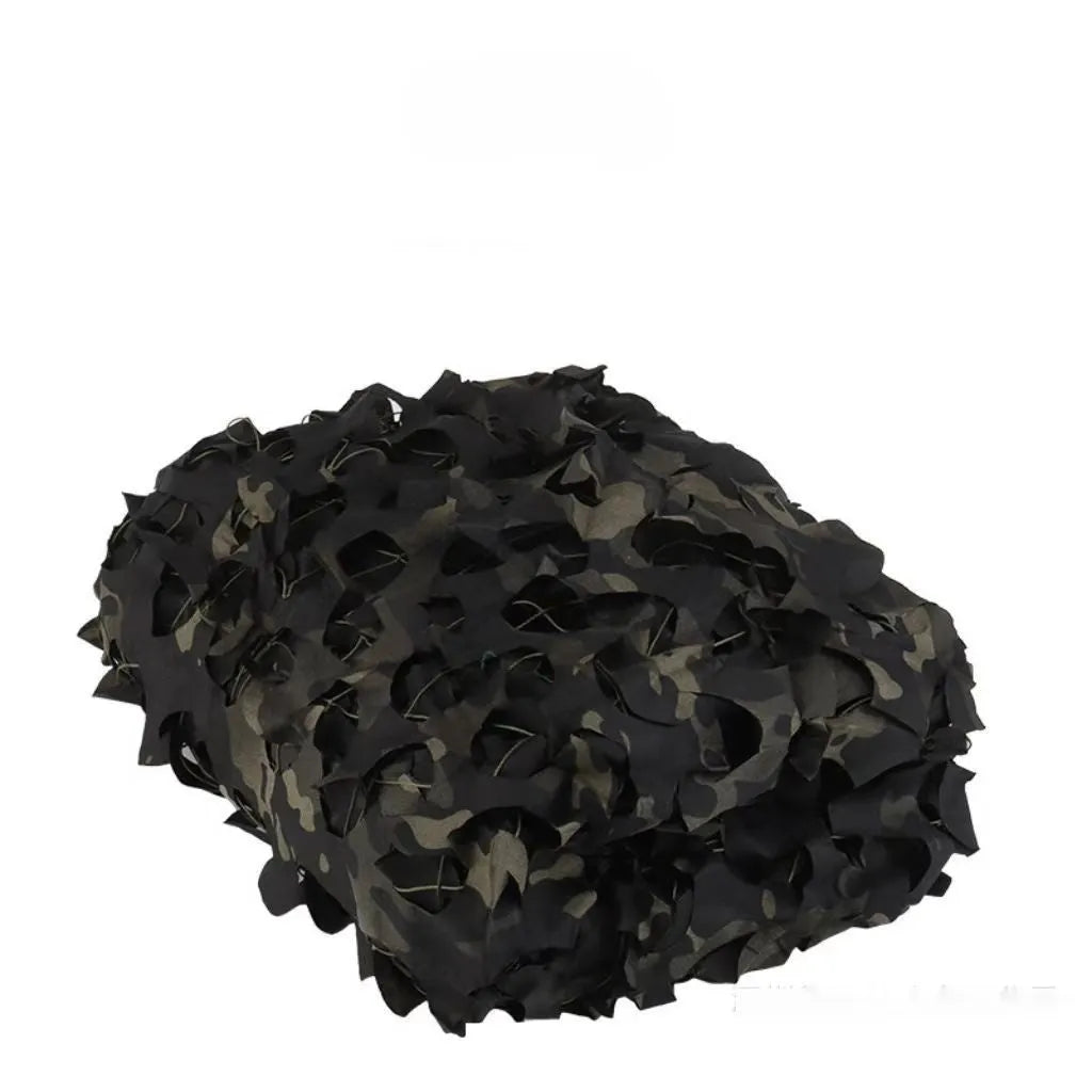 Multi-pattern camouflage cover net for outdoor concealment with UV and infrared protection