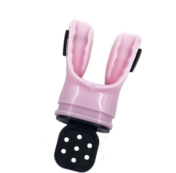 Plastic free diving mouthpiece made from edible silicone measuring 110mm long in various colour options