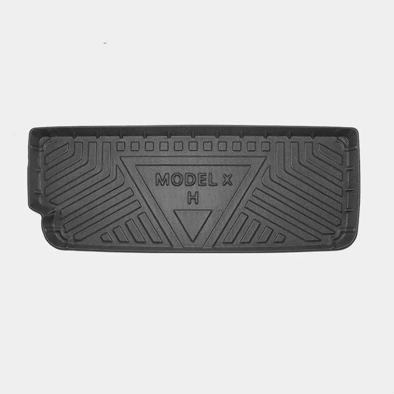 Tesla Model X waterproof TPE rubber floor mats and trunk liner set for vehicle interior protection