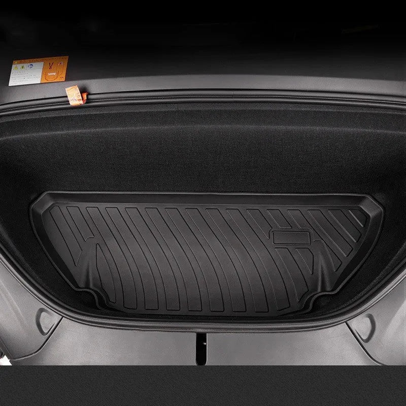 Rubber floor mat with TPE footrest for Tesla car interior