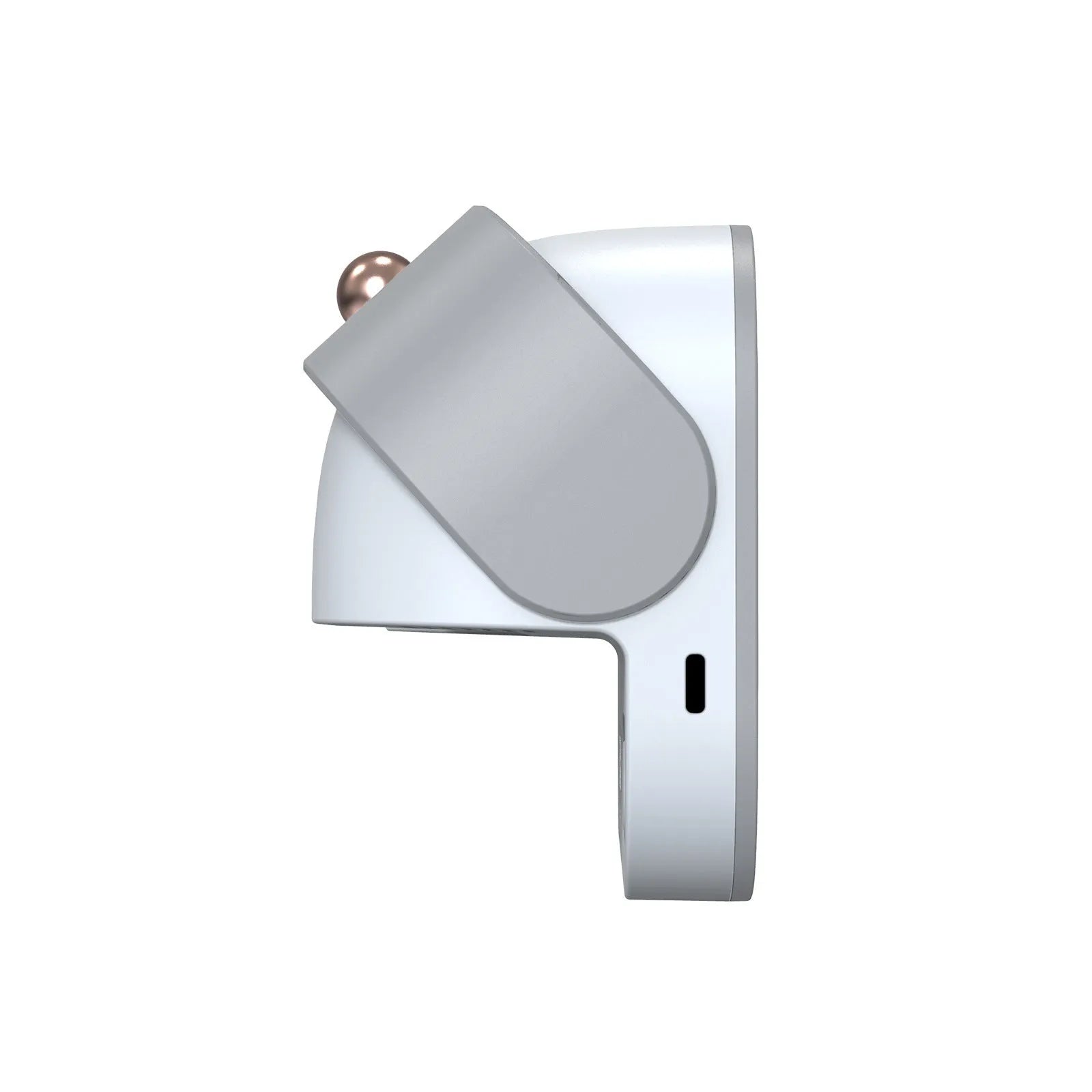 White wall-mounted smart toothbrush steriliser holder with UV light and USB charging port.
