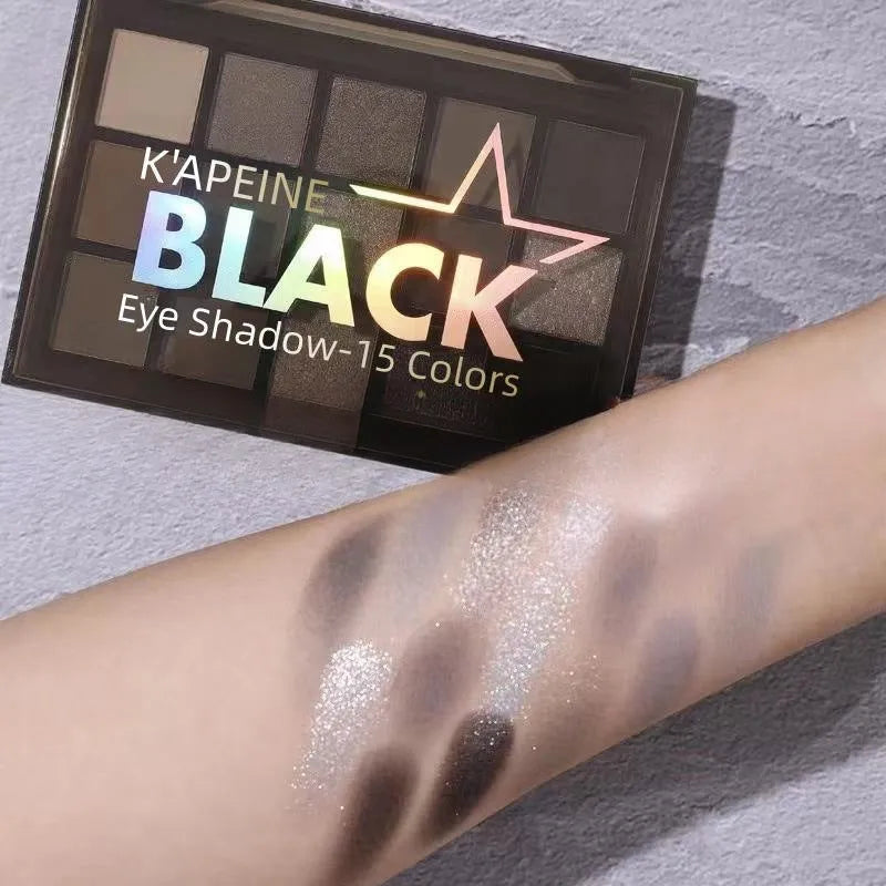 15-colour matte eye shadow palette with cartoon design containing 1.2g per shade in earthy tones