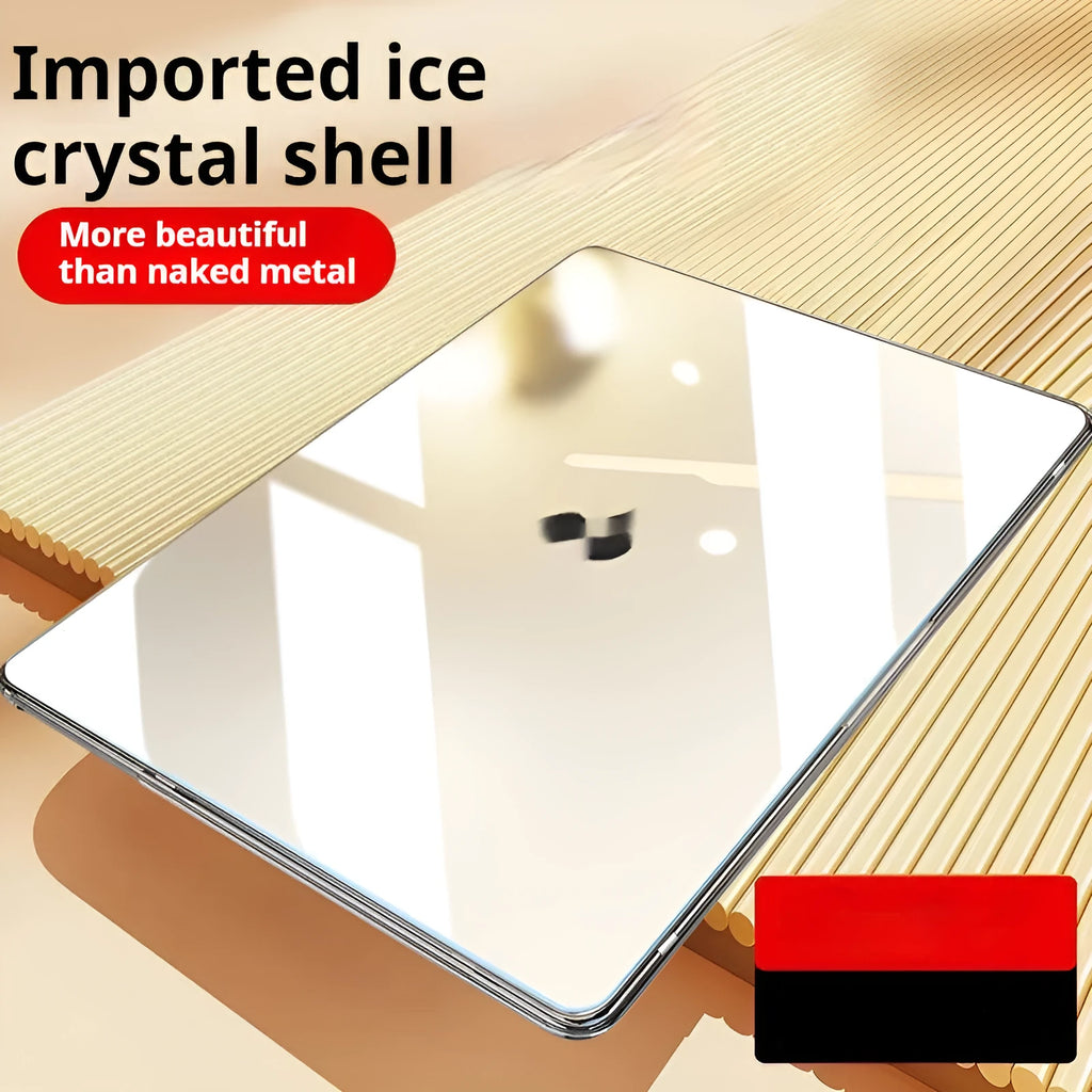 Transparent MacBook protective shell case for Air and Pro models including M3 laptops